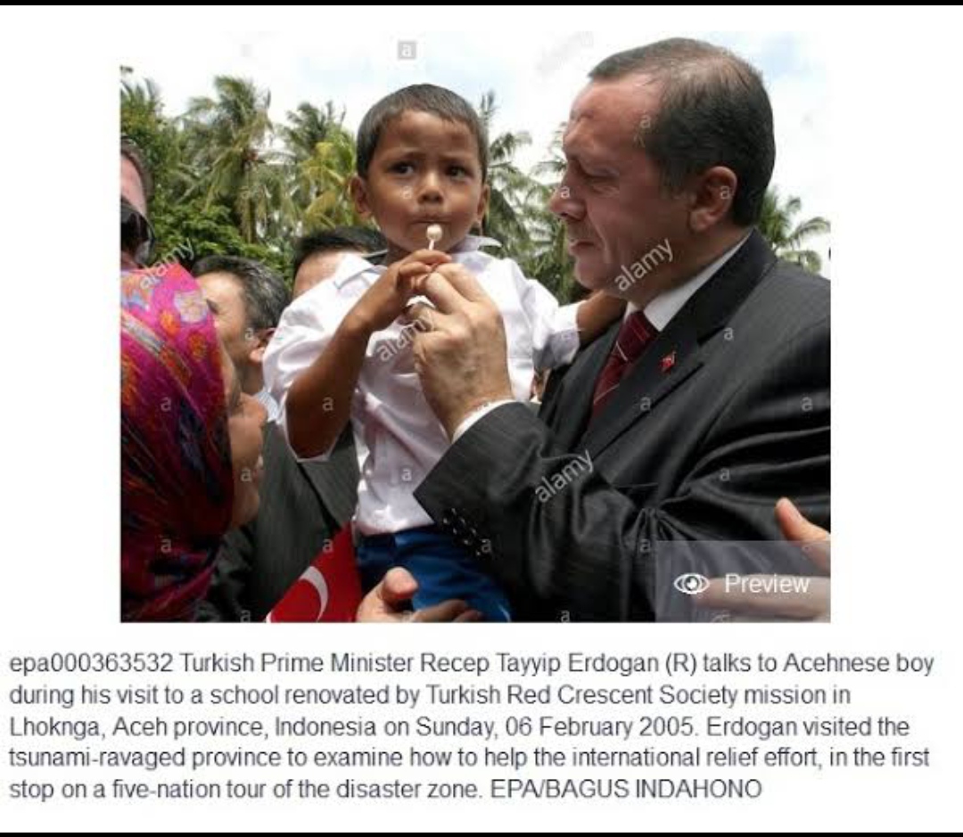 Saat Erdogan Turun Langsung Ke Aceh Setelah Tsunami