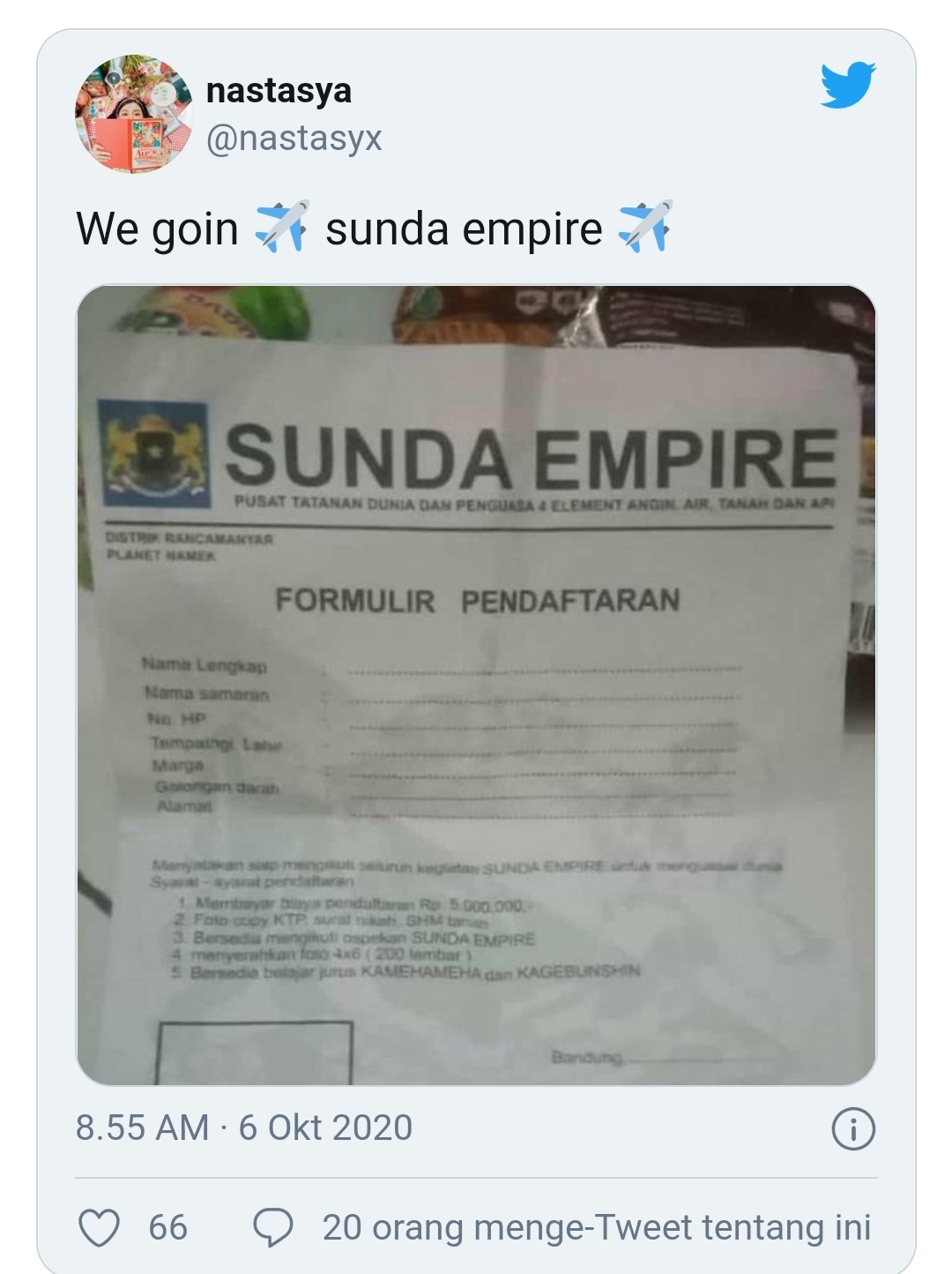 Viral, Formulir Sunda Empire Marak 'Ajak' Warganet Gabung Ke Sunda Empire